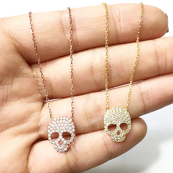 Skull head necklace discount