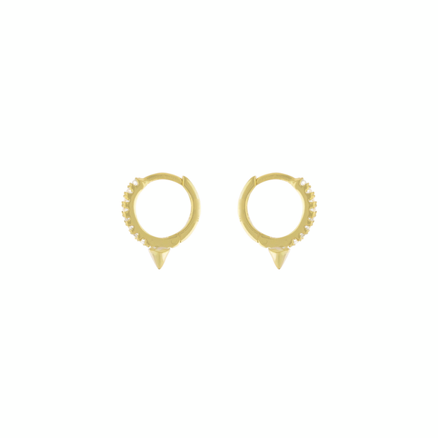 KIKICHIC CZ Pave Diamond Spike Huggies Hoops Earrings, Tiny Diamonds Hoops, Rose Gold Huggies Hoop Earrings, Minimal Diamond CZ Hoops Thin Earrings, CZ Thin Huggies Earrings, Silver Tiny Diamond Huggies, CZ Tiny Small Everyday Earrings.