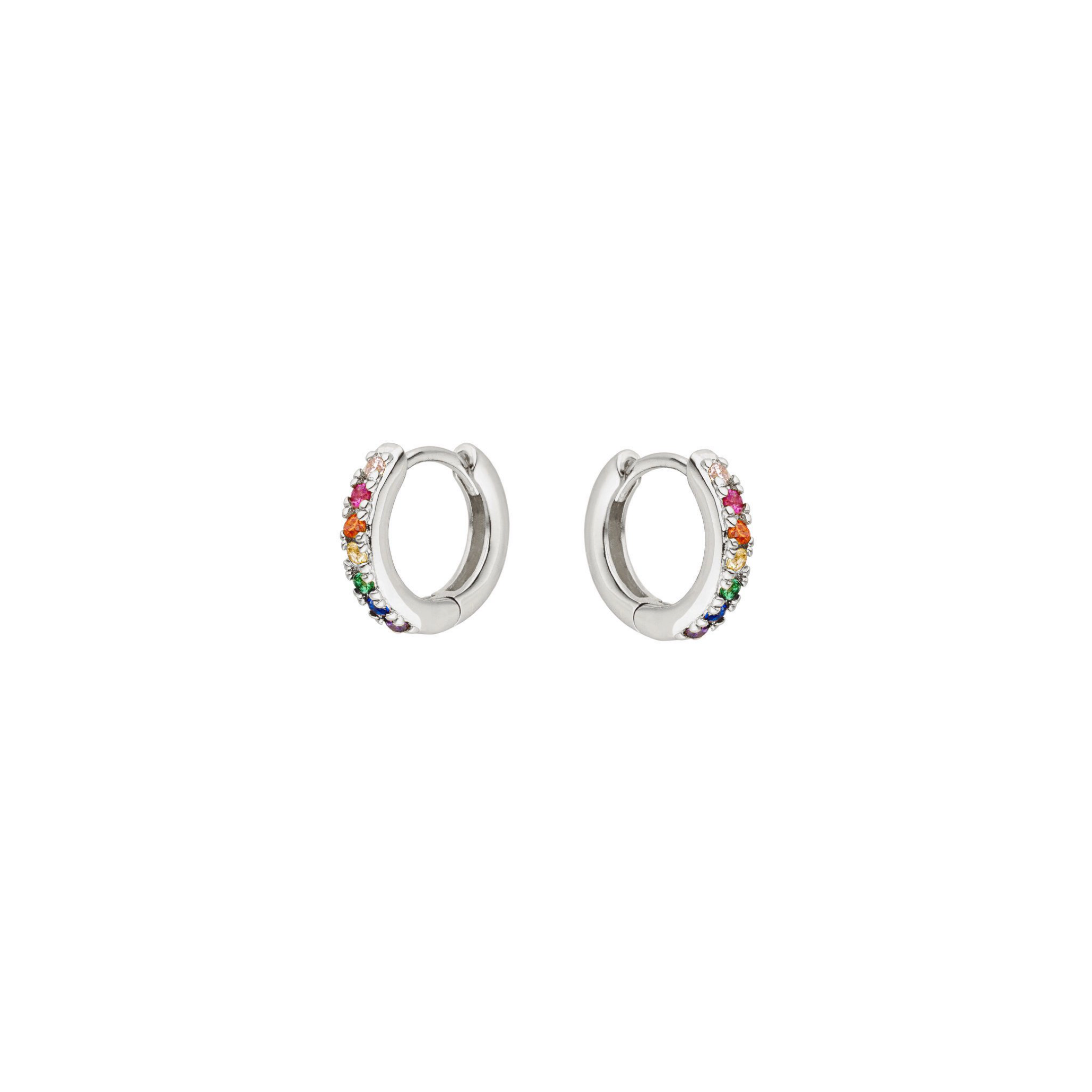 りっちくん 　Mini stone hoop KIKICHIC | NYC | 14k Gold Filled CZ Diamond Small Rectangle